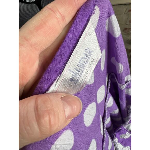 nap house dress frolicking dress embroidered collar polkadot purple white - Picture 9 of 9